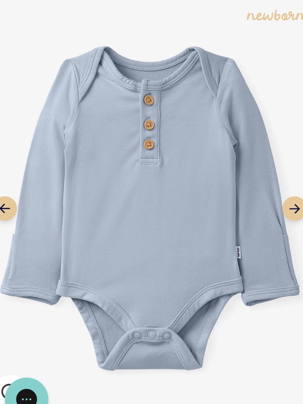 Little Sleepies Light Fog Henley Bodysuit